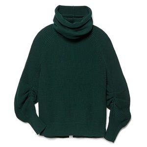 CABI Cowl Neck Dark Green Sweater
